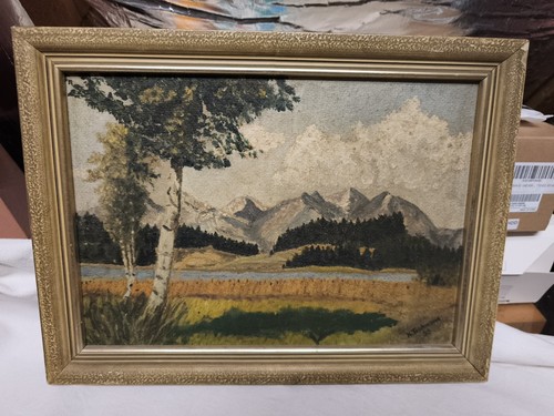 Gemälde mit rahmen 1953 sign - mit,
